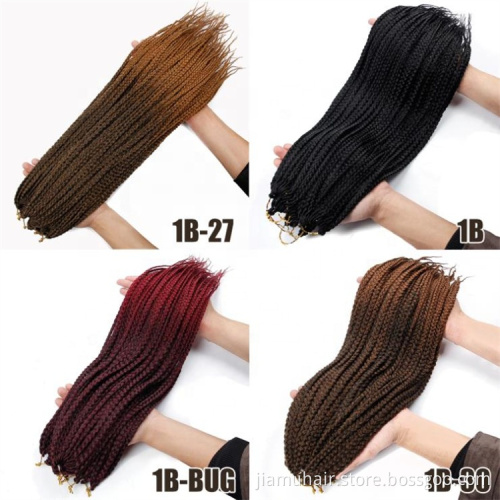 Braiding Hair Extension Ombre Synthetic Hair box braids crochet hair wholesale